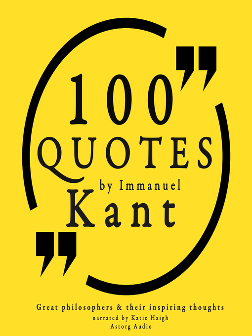 Title details for 100 Quotes by Immanuel Kant by Emmanuel Kant - Wait list